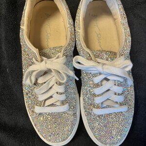 Betsey Johnson Rhinestone Sneakers 8.5